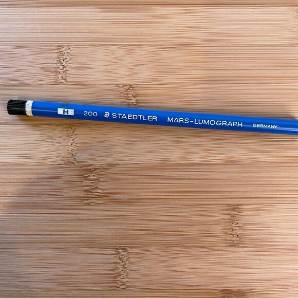 Vintage Staedtler Mars Lumograph HB/2B/3H Lead Holders set of 4 Germany Blue - Picture 5 of 6